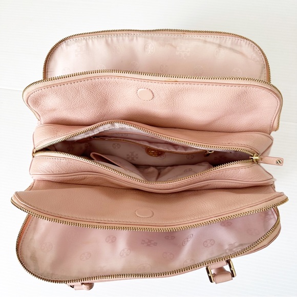 Tory Burch Thea Triple Zip Compartment Satchel Porcelain Pink - Picture 7 of 16